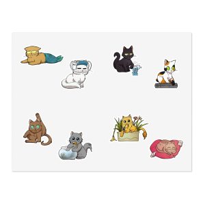 Naughty Cats Sticker Sheet