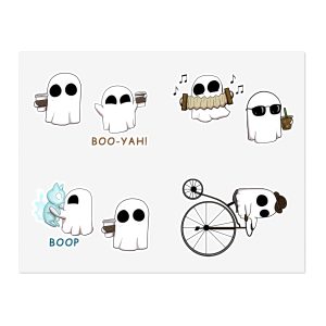 Coffee Ghost Sticker Sheet